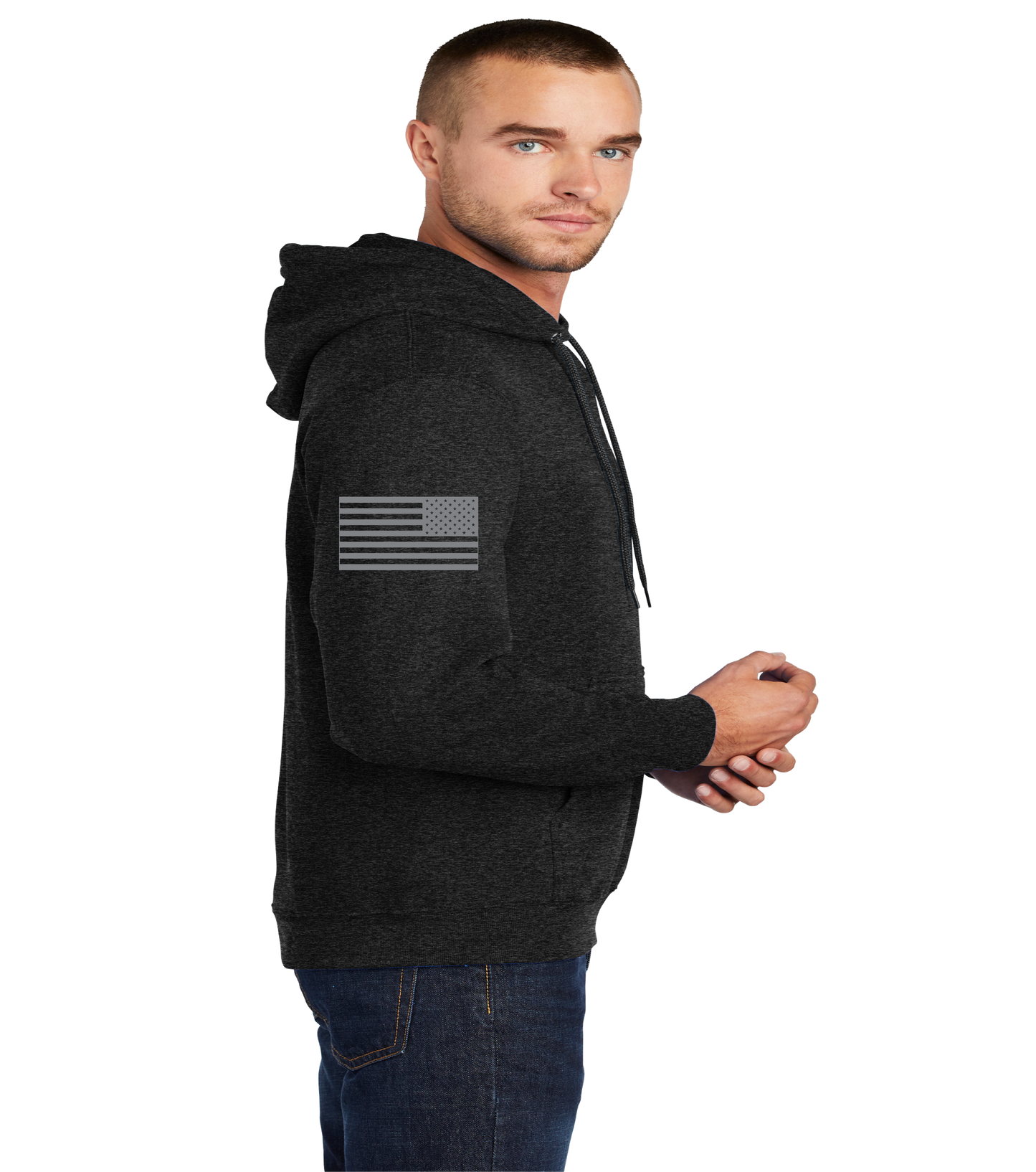 COUGR Hoodies with US Shoulder Flag