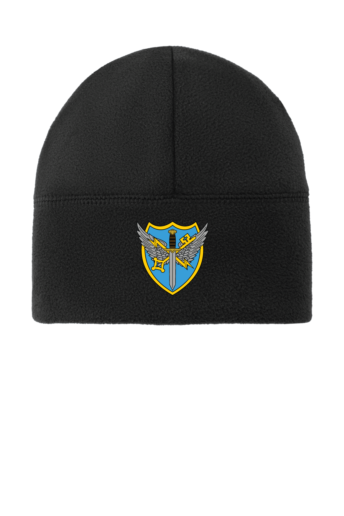 D CO. 23 BEB - Black Embroidered Fleece Beanie