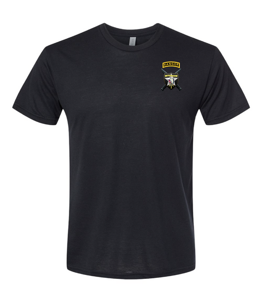 BDE HHC, 1SBCT BLACK T-SHIRT W/ RANGER TAB