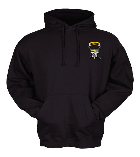BDE HHC, 1SBCT BLACK HOODIE W/ RANGER TAB (With Name Option)