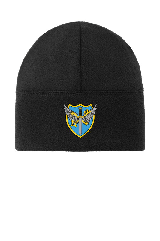 D CO. 23 BEB - Black Embroidered Fleece Beanie