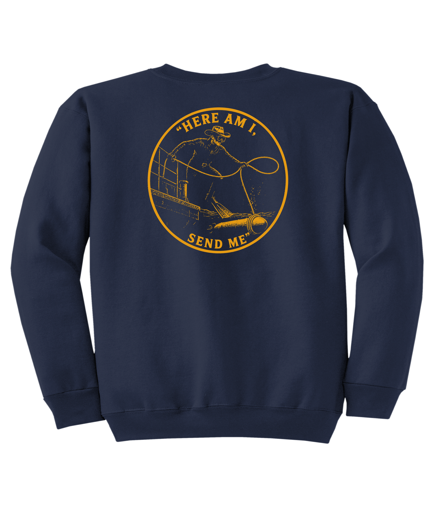 Navy Send Me Crewneck