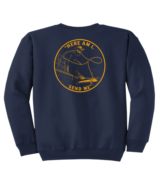 Navy Send Me Crewneck