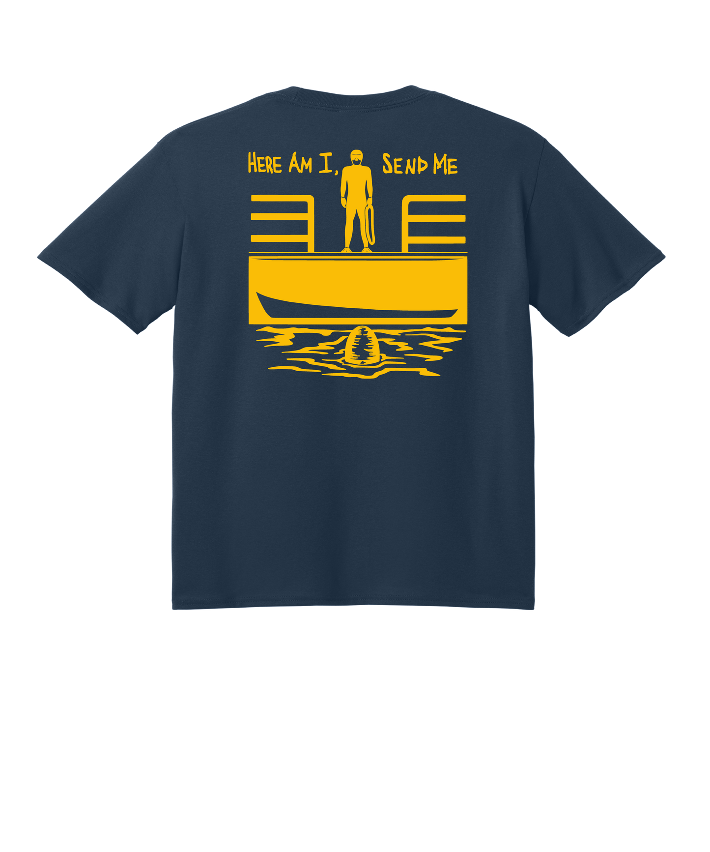 Navy Here I AM T-SHIRT